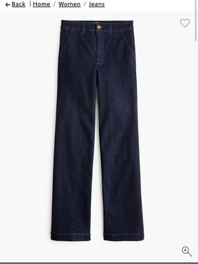 J Crew High Wide-Leg Rise Trouser Jeans in All Day Stretch